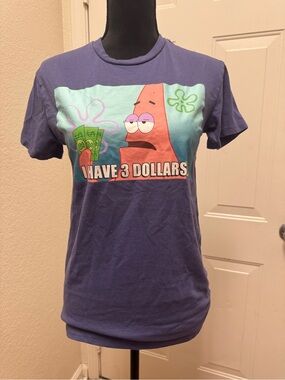 SpongeBob Squarepants Purple Graphic Tee with White Logo